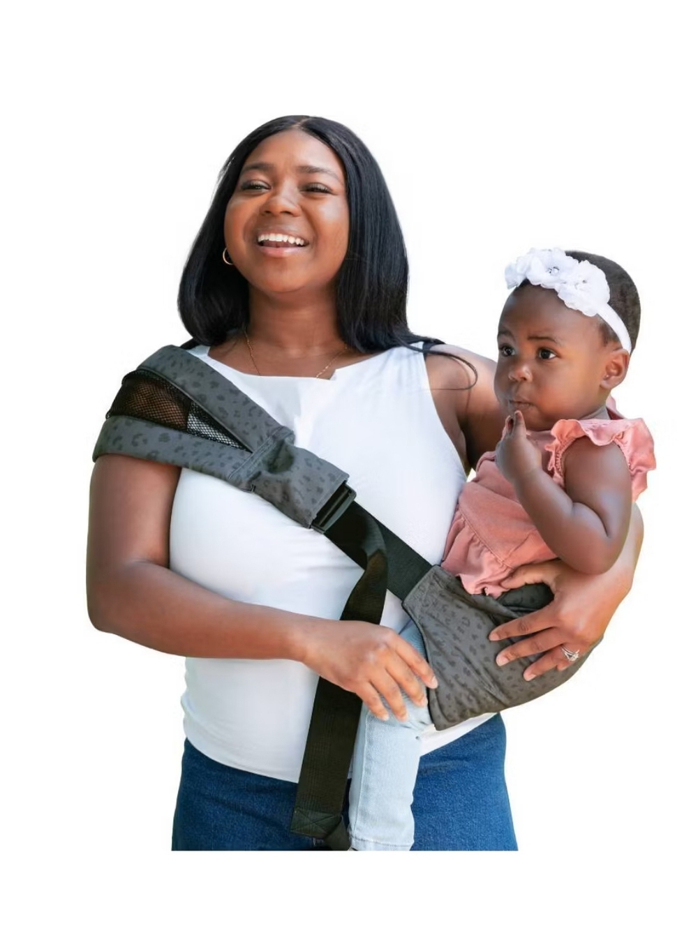 Convertible Baby Hip Seat Carrier Sling in Charcoal Gray Like New Never Used